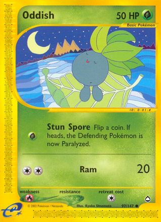 Oddish 097 - Reverse Holofoil Aquapolis - Common