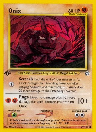 Onix 069/111 - 1st Edition Neo Genesis - Common