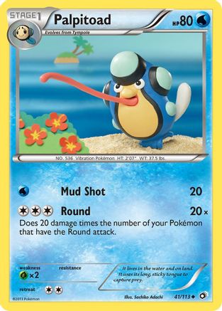 Palpitoad 041 - Reverse Holofoil Legendary Treasures - Uncommon