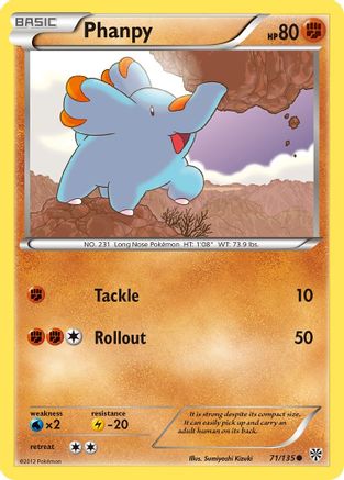 Phanpy 071/135 - Reverse Holofoil Plasma Storm - Common