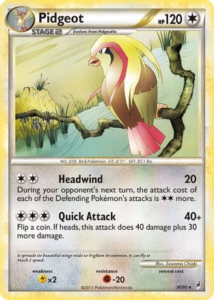 Pidgeot 030 - Reverse Holofoil Call of Legends - Rare