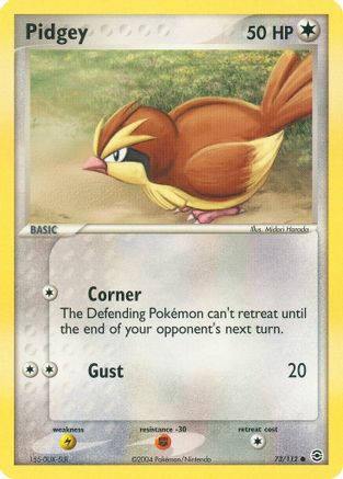 Pidgey 073/112 - Reverse Holofoil FireRed & LeafGreen - Common