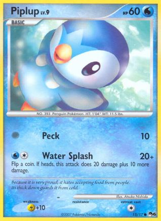 Piplup 015/017 - Holofoil POP Series 6 - Common