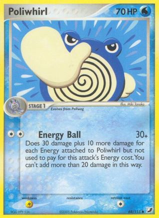 Poliwhirl 068/115 - Reverse Holofoil Unseen Forces - Common