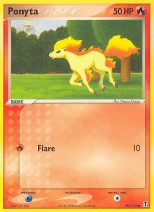 Ponyta 078/113 - Reverse Holofoil Delta Species - Common