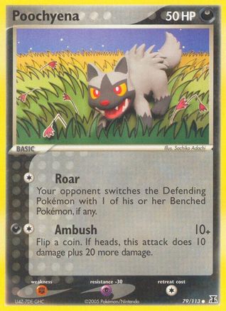 Poochyena 079/113 - Reverse Holofoil Delta Species - Common