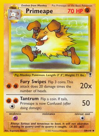 Primeape 059 - Reverse Holofoil Legendary Collection - Uncommon