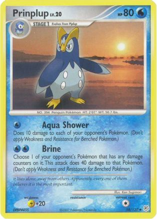 Prinplup 058/130 - Reverse Holofoil Diamond and Pearl - Uncommon