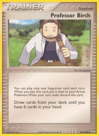 Professor Birch 080 - Reverse Holofoil Power Keepers - Uncommon