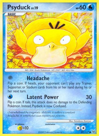 Psyduck 087/127 - Reverse Holofoil Platinum - Common