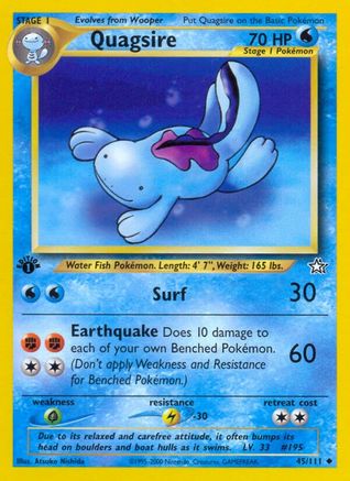 Quagsire 045/111 - 1st Edition Neo Genesis - Uncommon