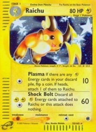 Raichu (25) 025 - Holofoil Expedition - Holo Rare