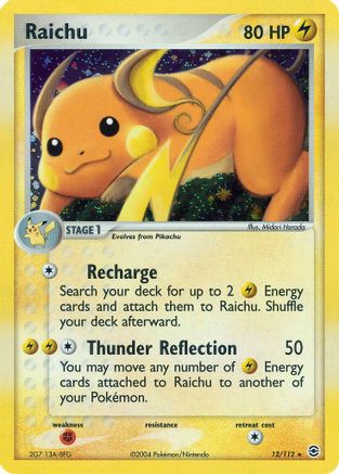 Raichu 012 FireRed & LeafGreen - Holo Rare