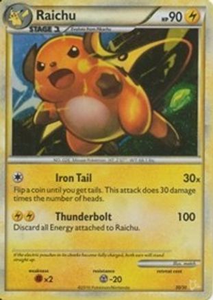 Raichu (#30 Holo) 030 - Holofoil HGSS Trainer Kit Gyarados & Raichu - Common