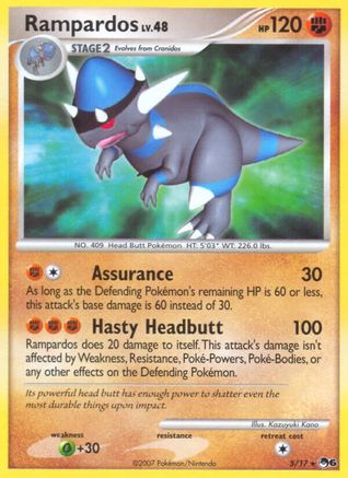 Rampardos 005 - Holofoil POP Series 6 - Rare