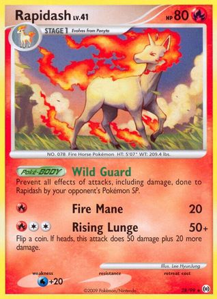 Rapidash (28) 028 - Reverse Holofoil Arceus - Rare
