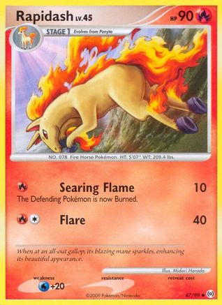 Rapidash (47) 047 - Reverse Holofoil Arceus - Uncommon