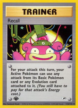 Recall 116/132 - 1st Edition Gym Heroes - Uncommon