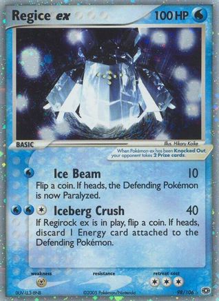 Regice ex 098 Emerald - Ultra Rare