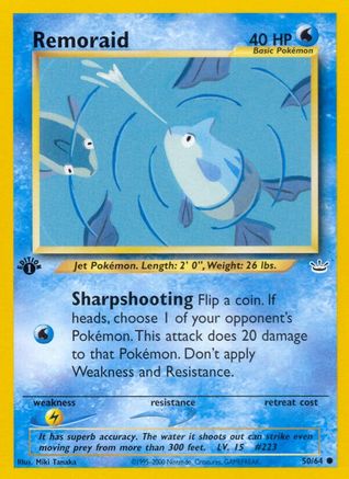 Remoraid 050/64 - 1st Edition Neo Revelation - Common
