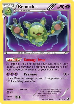 Reuniclus 057/114 - Holofoil Black and White - Holo Rare
