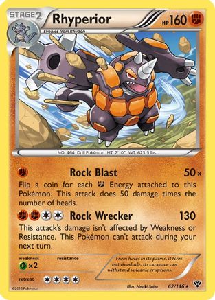 Rhyperior 062 - Holofoil XY Base Set - Holo Rare