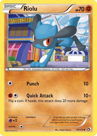 Riolu 079 - Reverse Holofoil Legendary Treasures - Uncommon