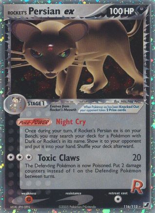 Rocket's Persian ex 116 - Holofoil Unseen Forces - Secret Rare