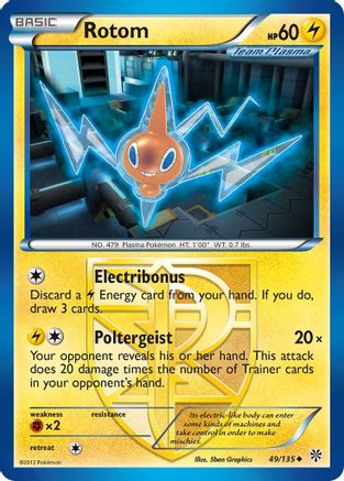 Rotom (Team Plasma) 049/135 Plasma Storm - Uncommon