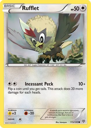 Rufflet 115 - Reverse Holofoil Plasma Storm - Common