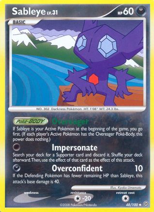 Sableye 048/100 - Reverse Holofoil Stormfront - Uncommon