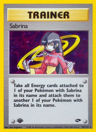 Sabrina (20) 020/132 - 1st Edition Holofoil Gym Challenge - Holo Rare