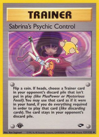 Sabrina's Psychic Control 121/132 - 1st Edition Gym Challenge - Uncommon