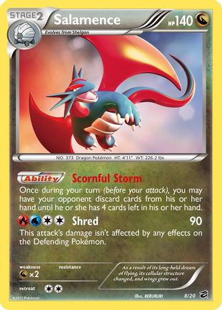 Salamence 008/20 - Holofoil Dragon Vault - Holo Rare