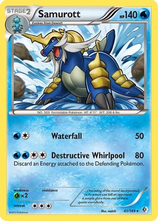 Samurott 041 - Holofoil Boundaries Crossed - Holo Rare