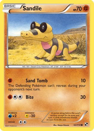 Sandile 063 - Reverse Holofoil Black and White - Common