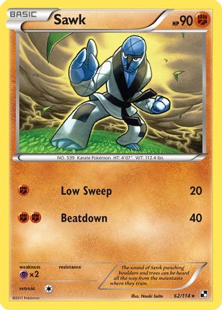 Sawk 062 - Reverse Holofoil Black and White - Rare