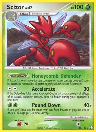Scizor 025 - Reverse Holofoil Stormfront - Rare