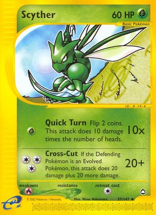 Scyther (57) 057 Aquapolis - Uncommon