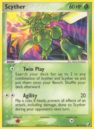 Scyther 046 - Reverse Holofoil Unseen Forces - Uncommon