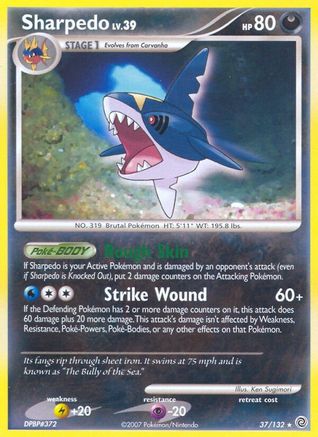 Sharpedo 037 - Reverse Holofoil Secret Wonders - Rare