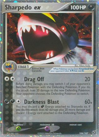 Sharpedo ex 104 Deoxys - Ultra Rare