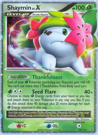 Shaymin Lv.X (Land Forme) 126 - Holofoil Platinum - Ultra Rare