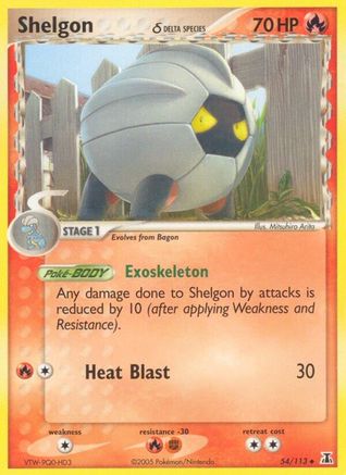 Shelgon 054/113 - Reverse Holofoil Delta Species - Uncommon
