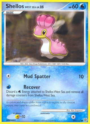 Shellos West Sea 107 - Reverse Holofoil Secret Wonders - Common
