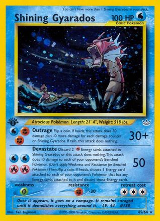 Shining Gyarados 065 - 1st Edition Holofoil Neo Revelation - Secret Rare