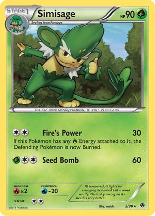 Simisage 002 - Reverse Holofoil Emerging Powers - Rare