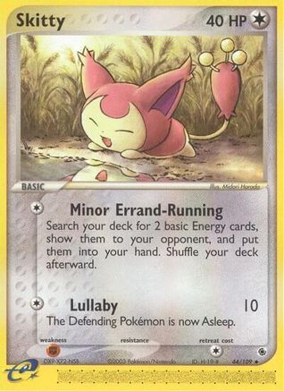 Skitty 044/109 - Reverse Holofoil Ruby and Sapphire - Uncommon