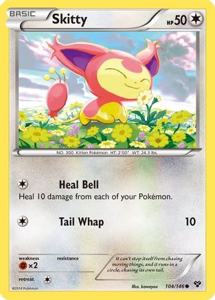 Skitty 104/146 - Reverse Holofoil XY Base Set - Common