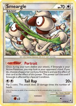 Smeargle 021 - Reverse Holofoil Call of Legends - Holo Rare